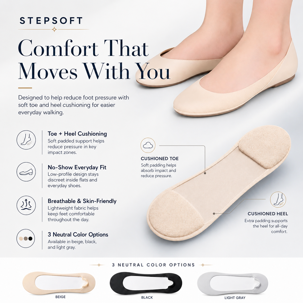 StepSoft cusion liner socks